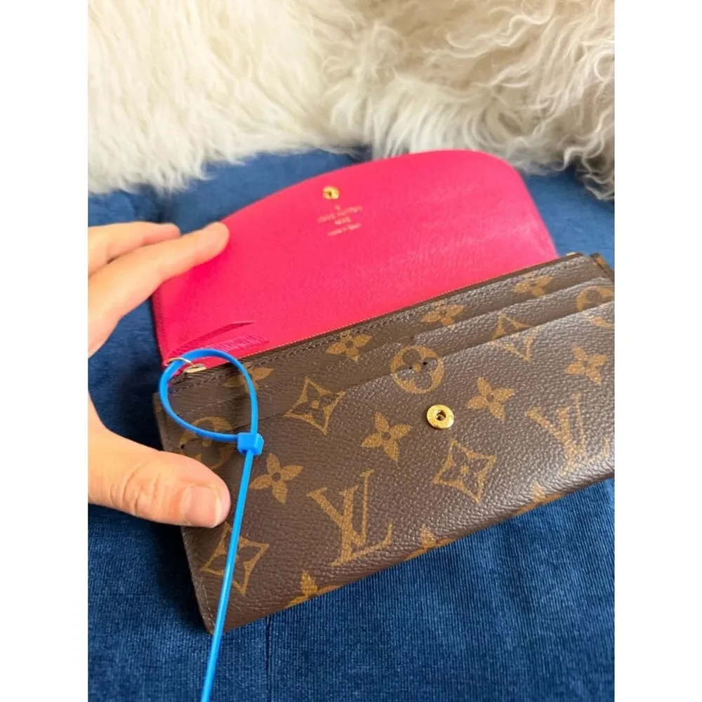 Louis Vuitton Monogram Canvas Continental Wallet with Red Snap